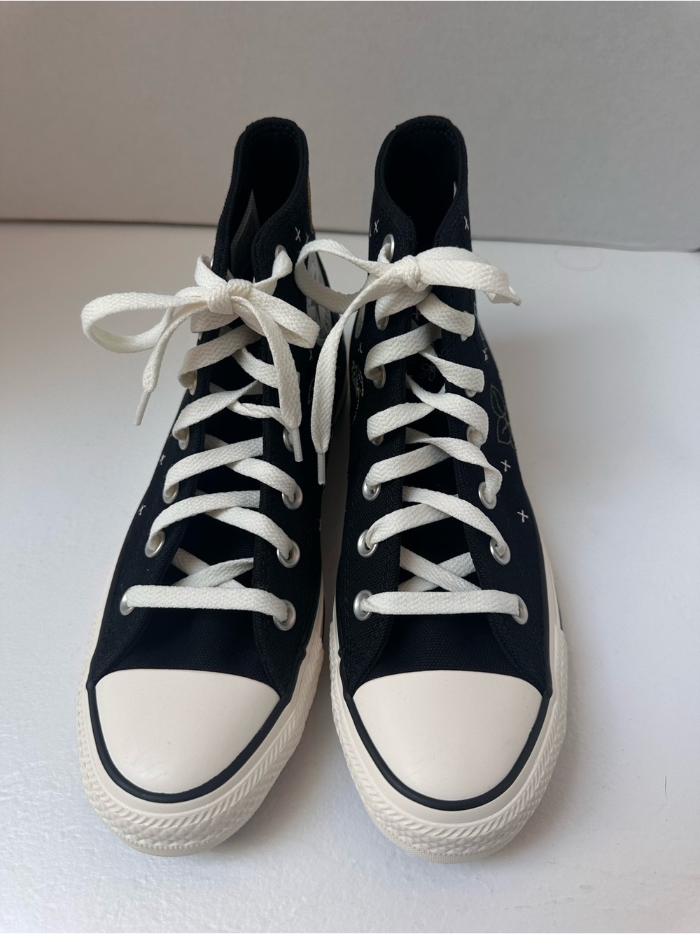 Embroidered Converse High Top Sneakers - Picture 2 of 10